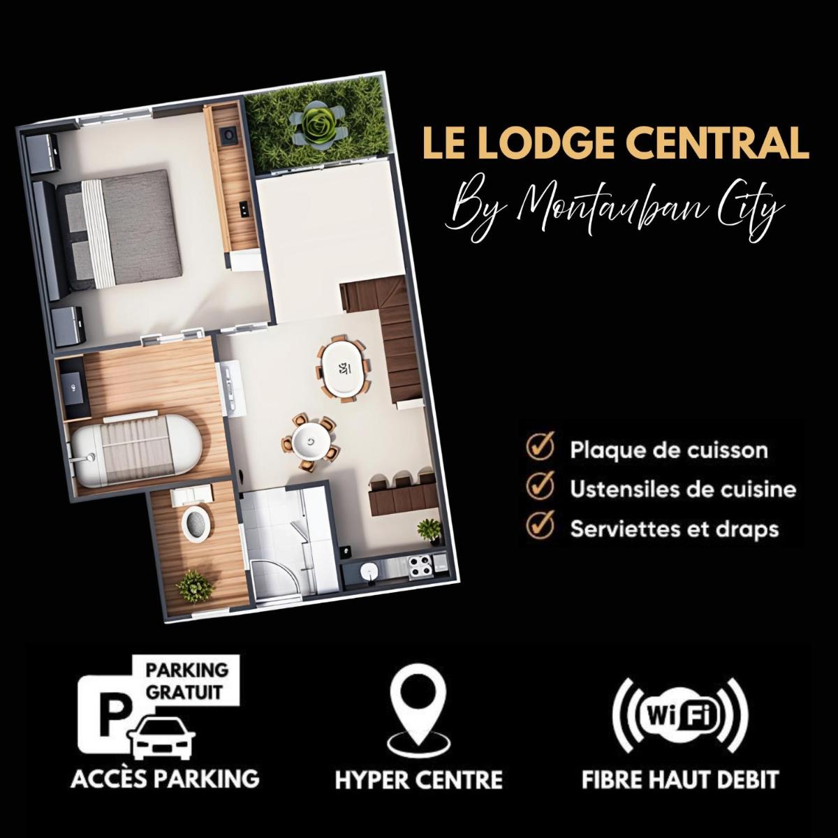 Le Lodge Central - Parking - Vue Piscine - By Montauban City - Hizvo