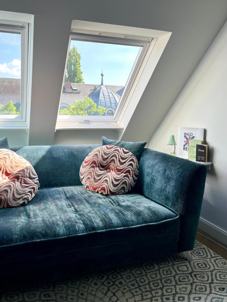 Ein Sitzbereich in der Unterkunft Cora Apartments