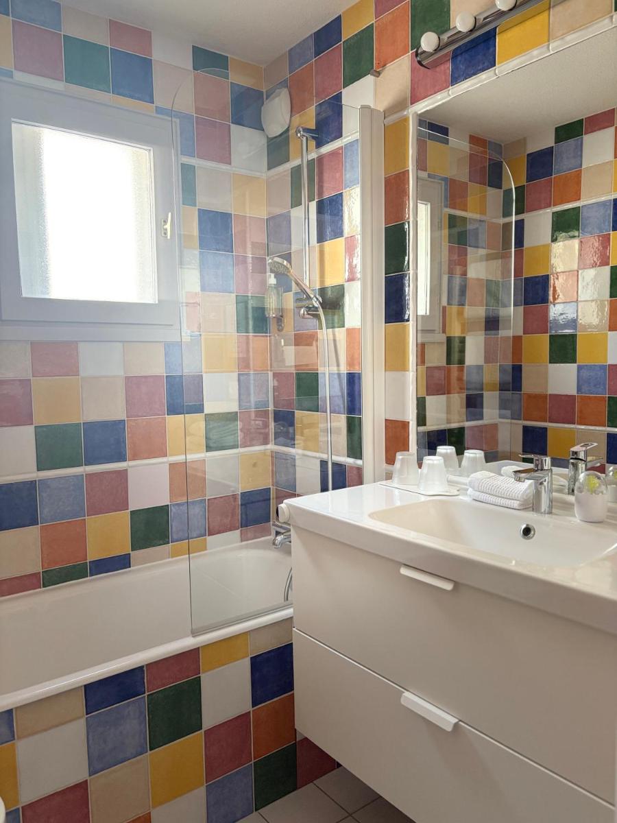 Salle de bains dans l'établissement Hotel Spa Azteca Barcelonnette