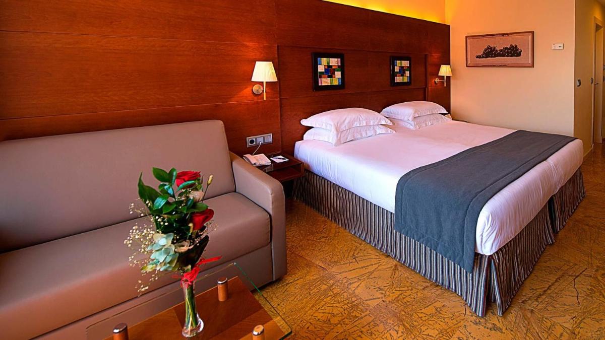 Cama o camas de una habitación en Protur Roquetas Hotel & Spa