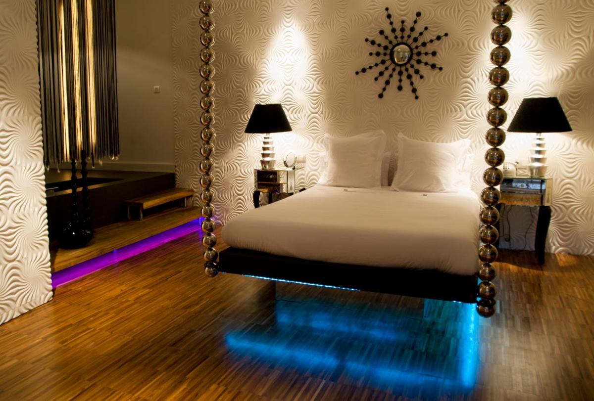 Cama o camas de una habitación en Abalú Design Boutique Hotel Gran Via