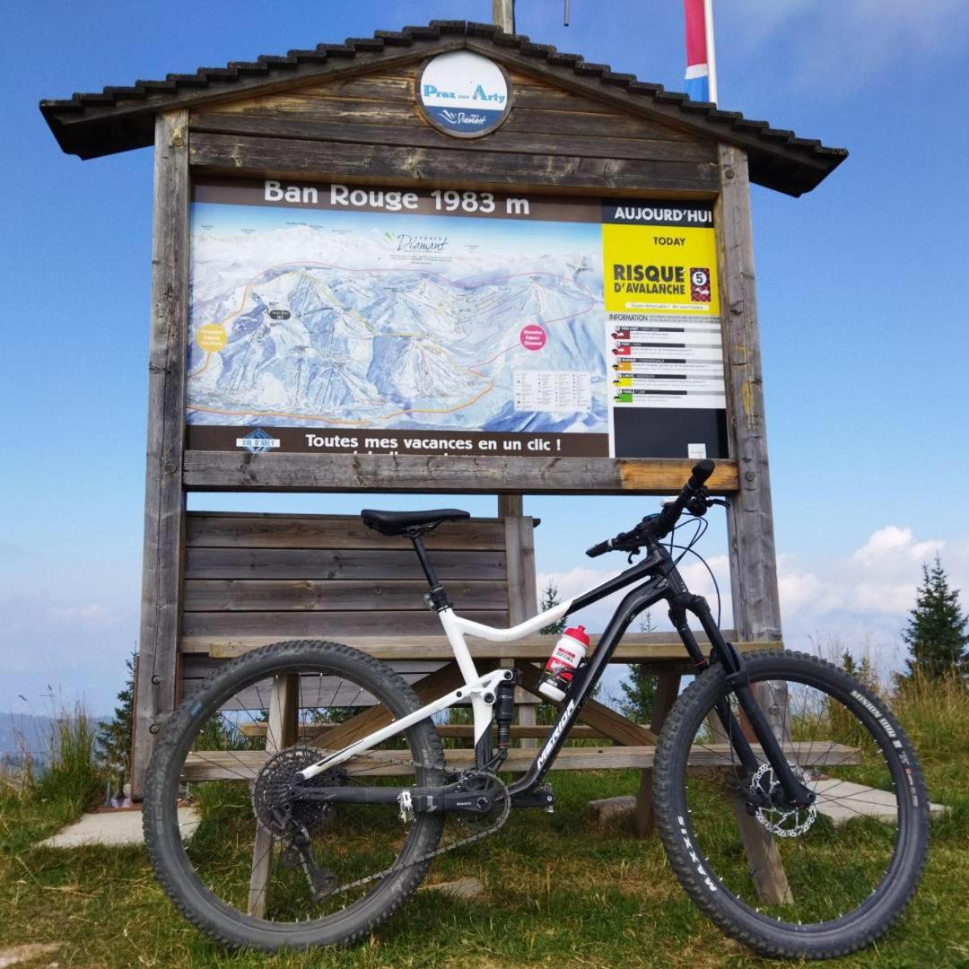 Vélo sur le terrain de l'établissement Les Chalets de La Griyotire ou dans les environs