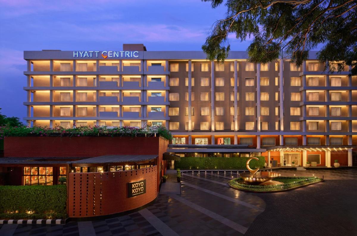 a rendering of the front of the hotel venue at Hyatt Centric Sector17 Chandigarh in Chandīgarh
