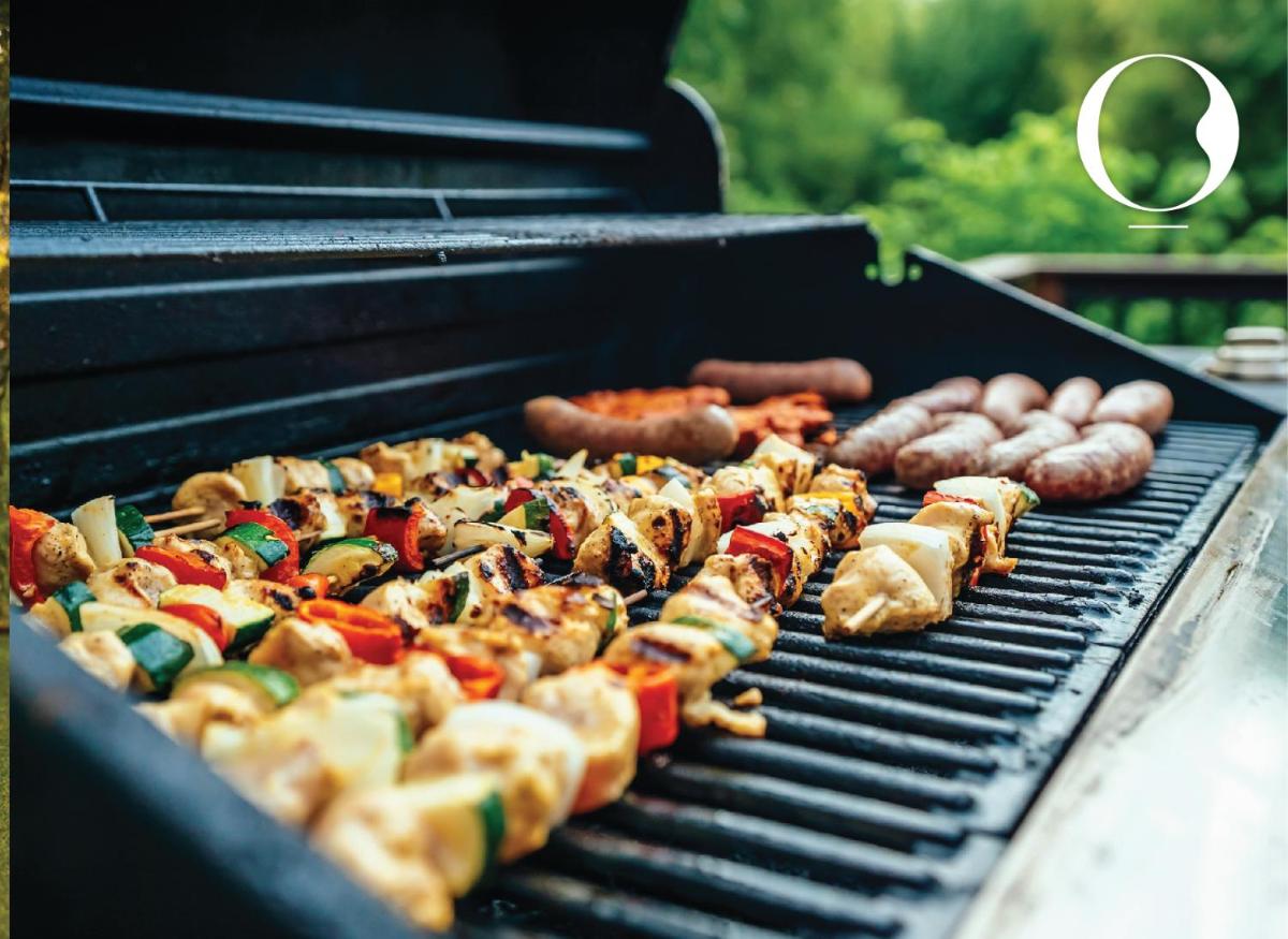 a bunch of different types of food on a grill at Miros - Formerly Imperial Goa in Old Goa