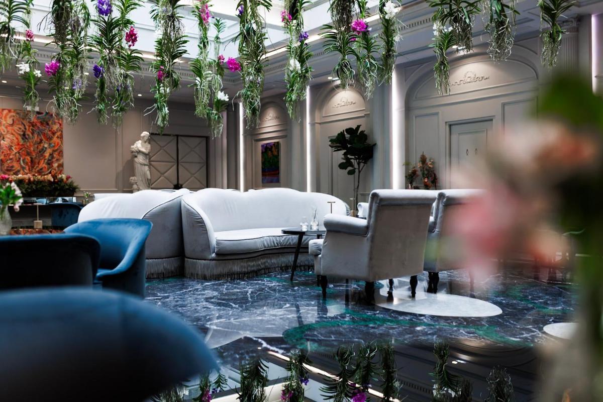 Coin salon dans l'établissement Boscolo Lyon Hotel & Spa