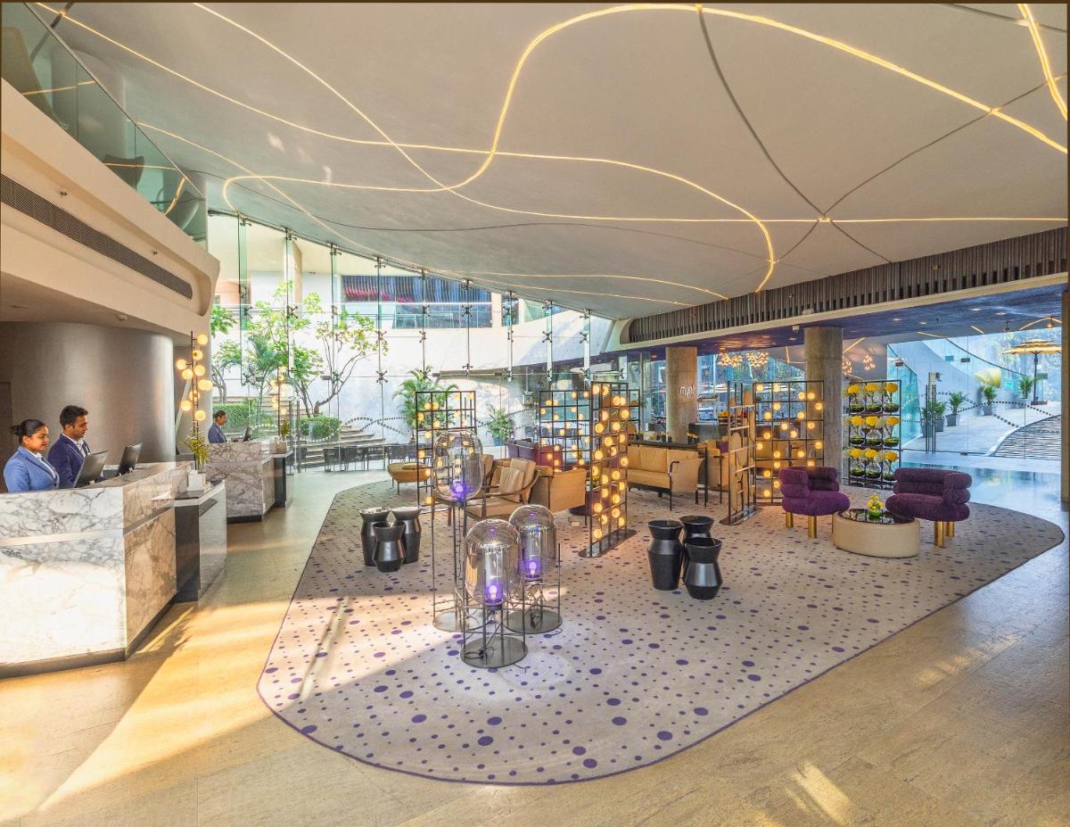 a rendering of the lobby of a building at Vivanta Bengaluru, Whitefield in Bengaluru