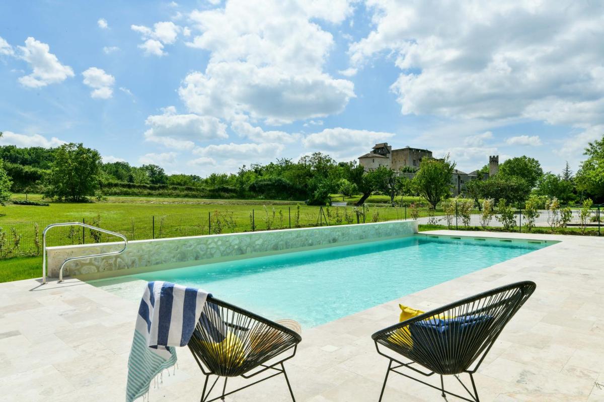 Piscine de l'établissement Logis L'Auberge de Larressingle ou située à proximité
