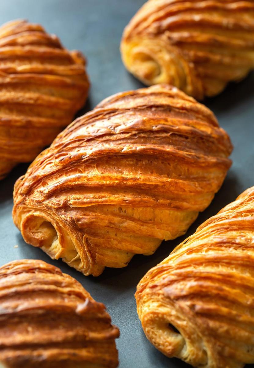 a group of croissants sitting on a baking sheet at Hyatt Regency Jaipur Mansarovar in Jaipur a group of croissants sitting on a baking sheet at Hyatt Regency Jaipur Mansarovar in Jaipur