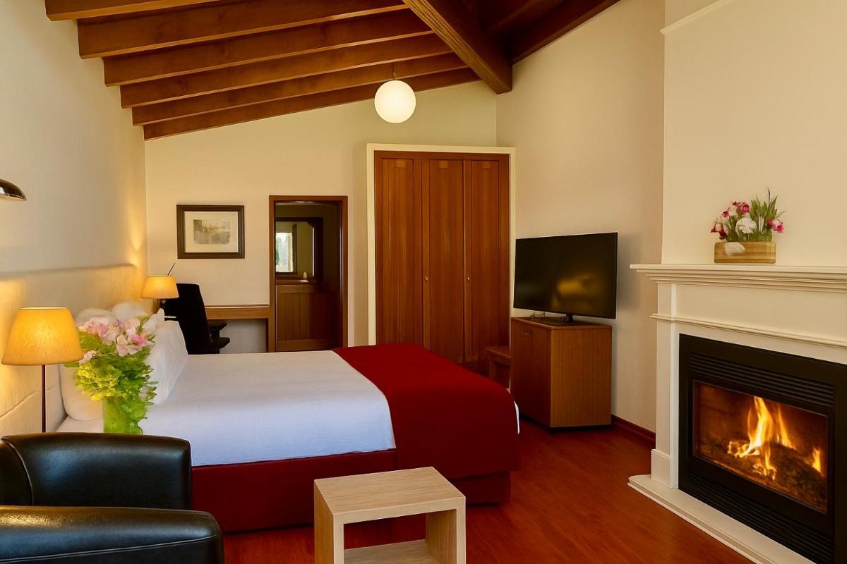 Cama o camas de una habitación en Hotel Del Lago