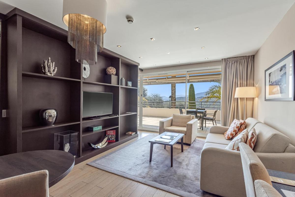 Coin salon dans l'établissement Royal Mougins Golf, Hotel & Spa de Luxe