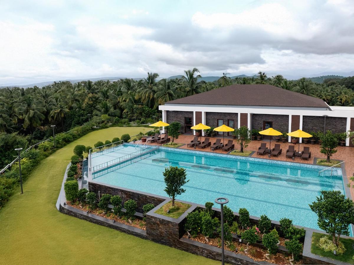 an overhead view of a pool at a resort at Gateway Goa, Palolem in Palolem