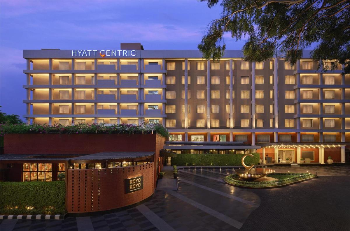 a rendering of the front of the hotel venue at Hyatt Centric Sector17 Chandigarh in Chandīgarh