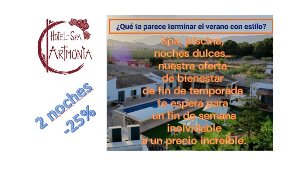 un folleto para un complejo con una foto de un complejo en Artmonia, en Castalla