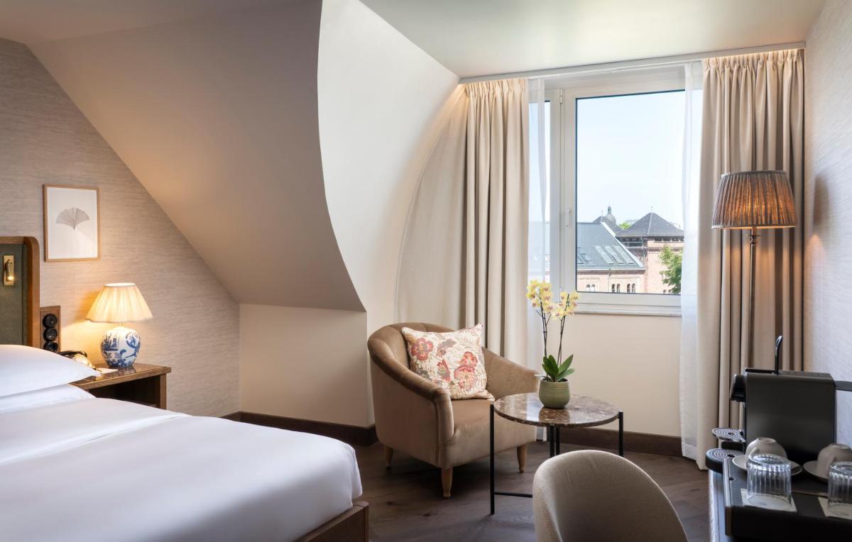 Ein Bett oder Betten in einem Zimmer der Unterkunft Brunfels Hotel, in the Unbound Collection by Hyatt