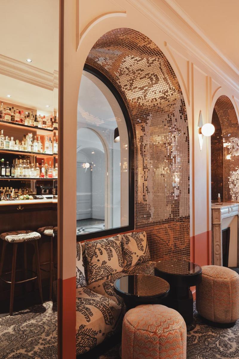 Coin salon dans l'établissement Hotel Bachaumont