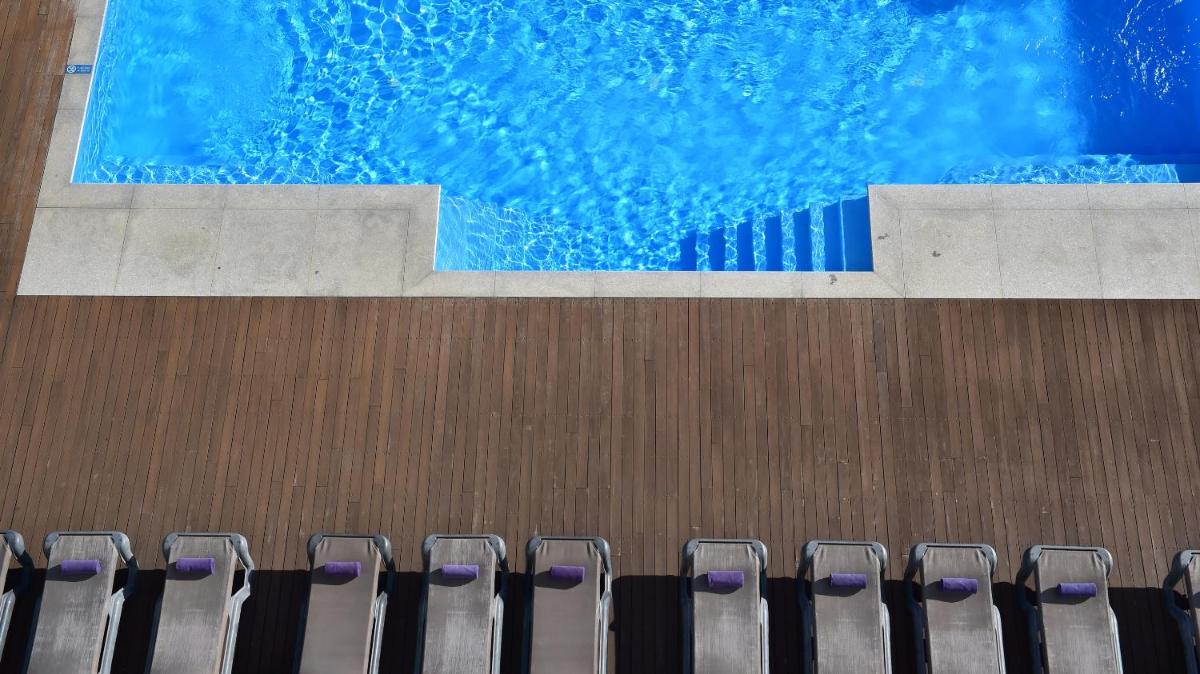 A piscina em ou perto de Pousada De Viseu