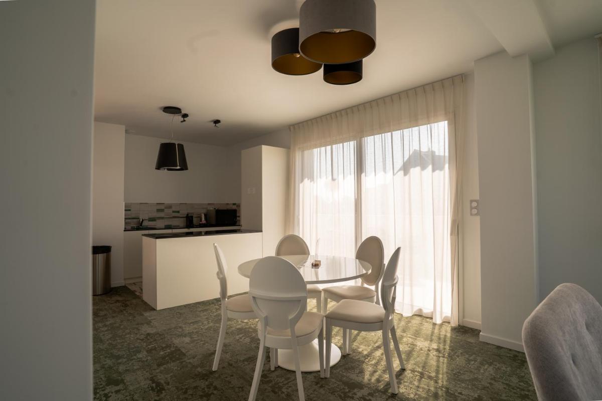 Cuisine ou kitchenette dans l'établissement Hôtel Le Manoir du Roselier