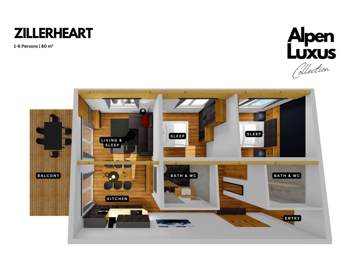 AlpenLuxus presents ZILLERHEART - Balcony und Car Park - Housity