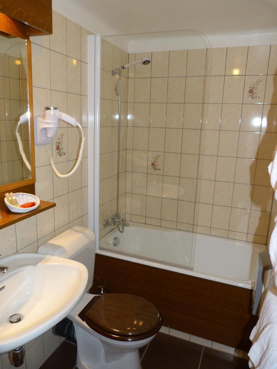 Salle de bains dans l'établissement Hôtel Belalp