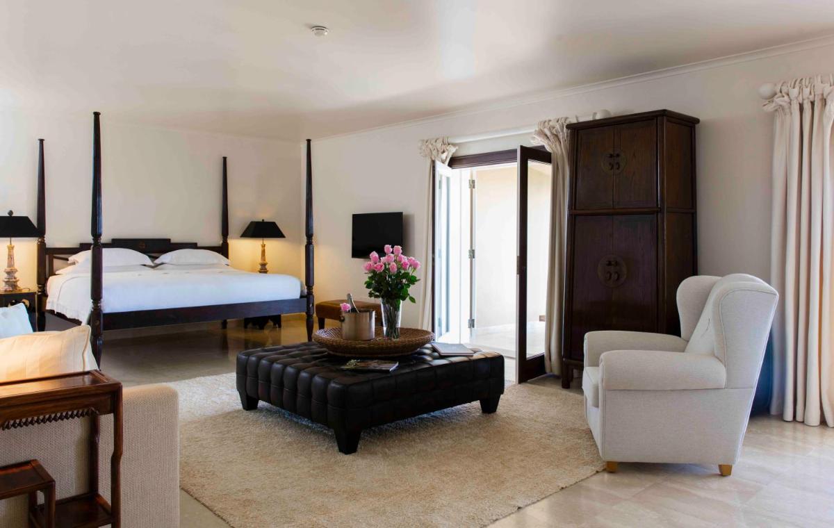 Uma cama ou camas num quarto em Vila Joya