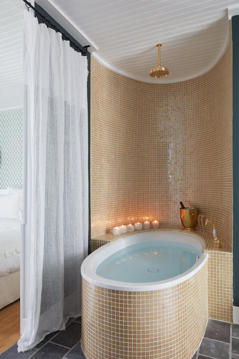 Salle de bains dans l'établissement Grand Hotel Soleil d'Or