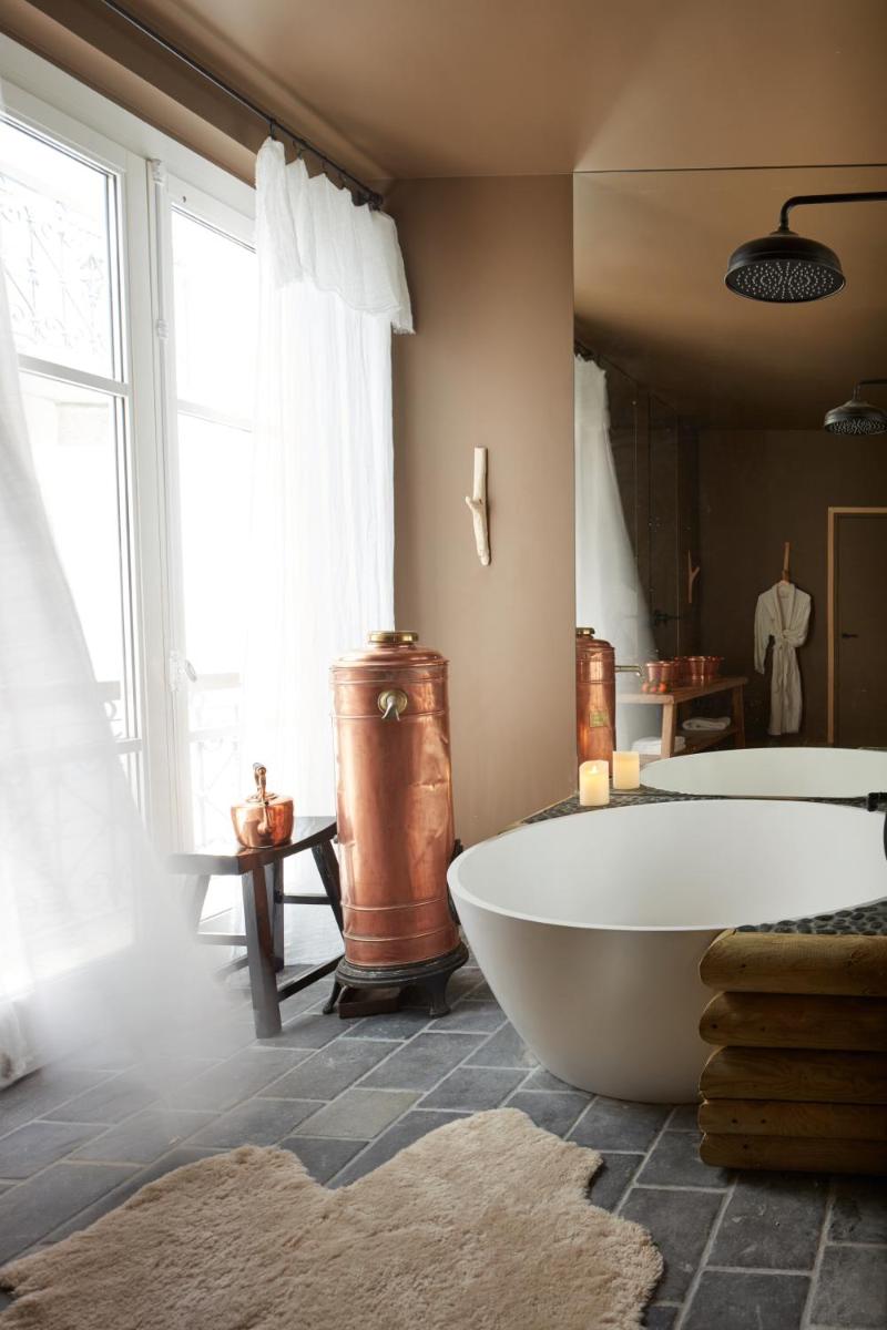 Salle de bains dans l'établissement Grand Hotel Soleil d'Or