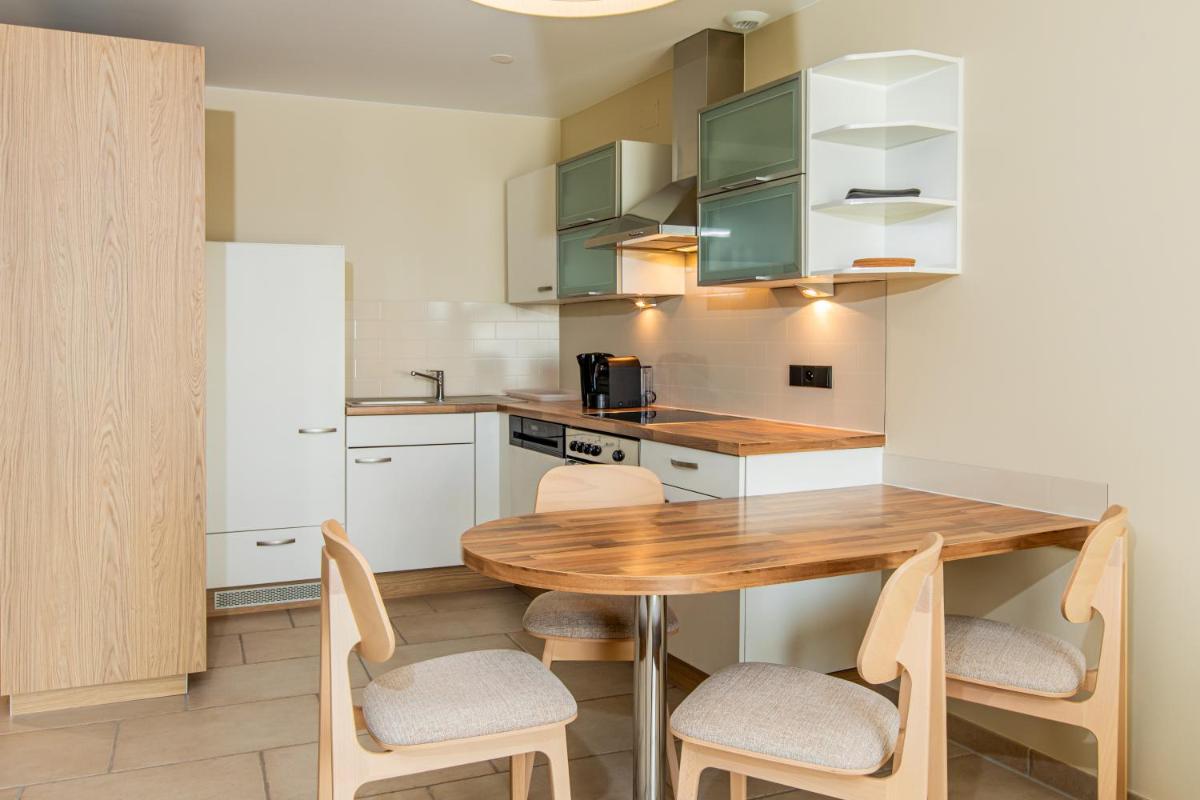 Cuisine ou kitchenette dans l'établissement Hôtel Terra Vinum