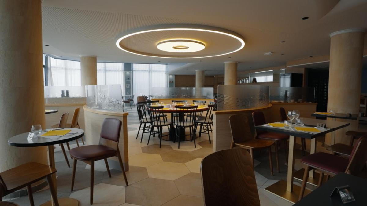 Restaurant ou autre lieu de restauration dans l'établissement Résidence-Aïga Resort thermal & spa