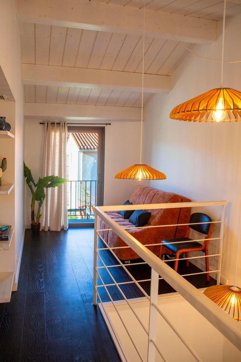 Un ou plusieurs lits dans un hébergement de l'établissement Hôtel & Spa Le Madeloc - Collioure Centre
