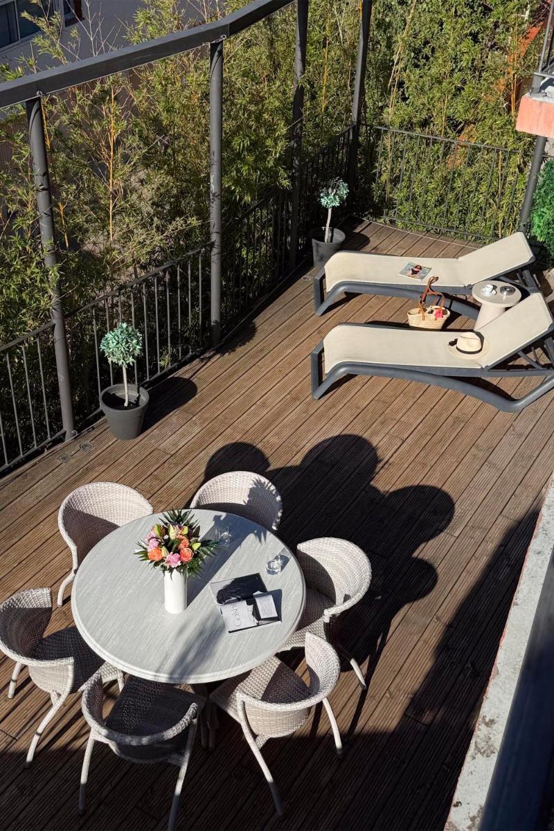 Balcon ou terrasse dans l'établissement Hôtel & Spa Le Madeloc - Collioure Centre