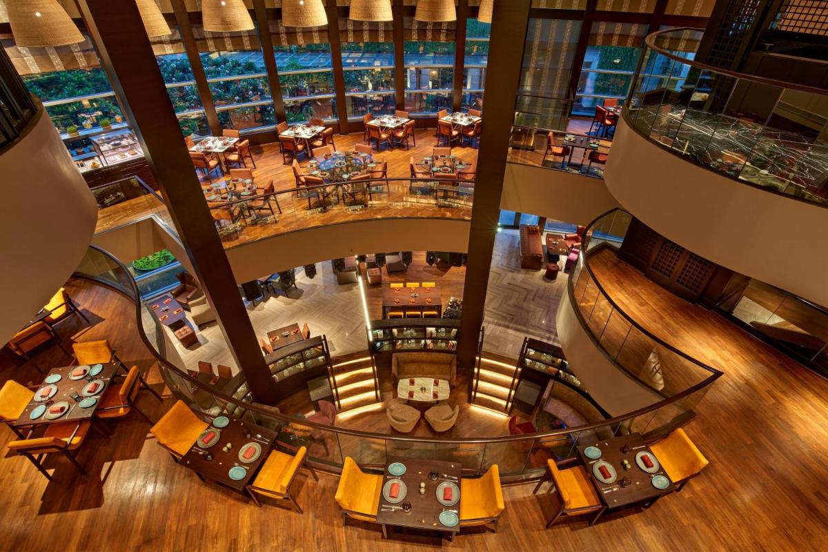 an overhead view of a restaurant in a building at Park Hyatt Chennai in Chennai