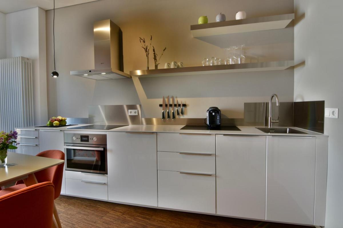 Küche/Küchenzeile in der Unterkunft Carl.22 City Appartements