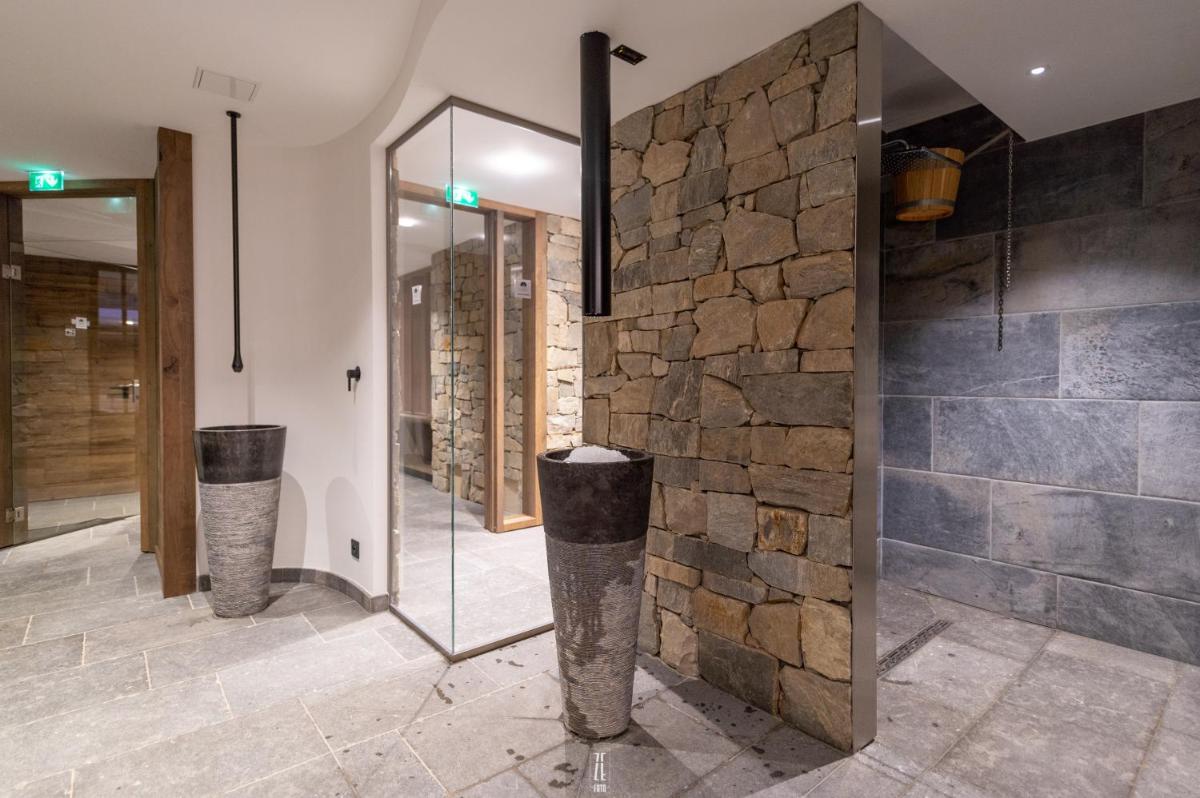 Salle de bains dans l'établissement Chalet Hôtel & Spa Le Collet