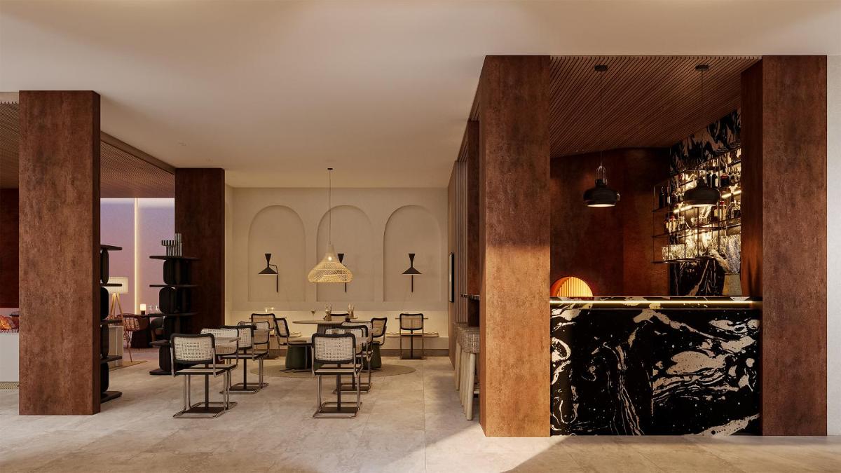 Uma área de estar em The Lince Ecorkhotel Évora
