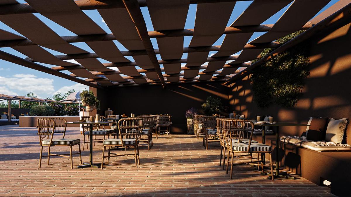 Um restaurante ou outro lugar para comer em The Lince Ecorkhotel Évora