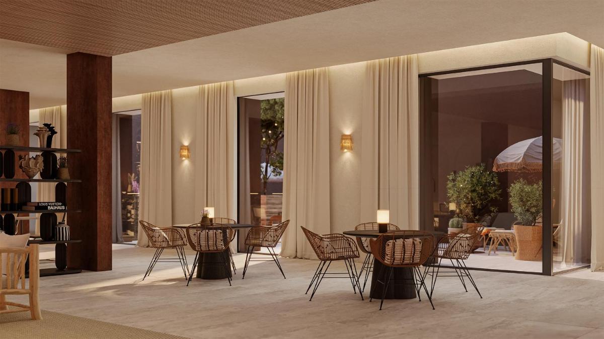 Uma área de estar em The Lince Ecorkhotel Évora