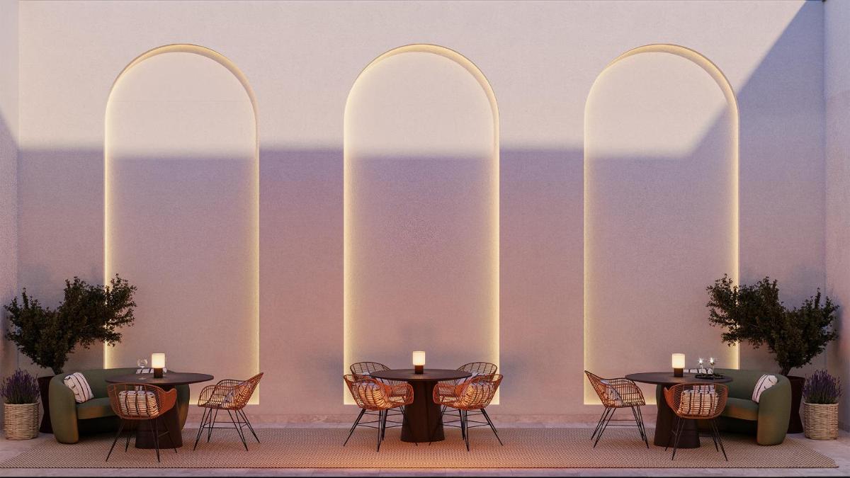 Uma área de estar em The Lince Ecorkhotel Évora