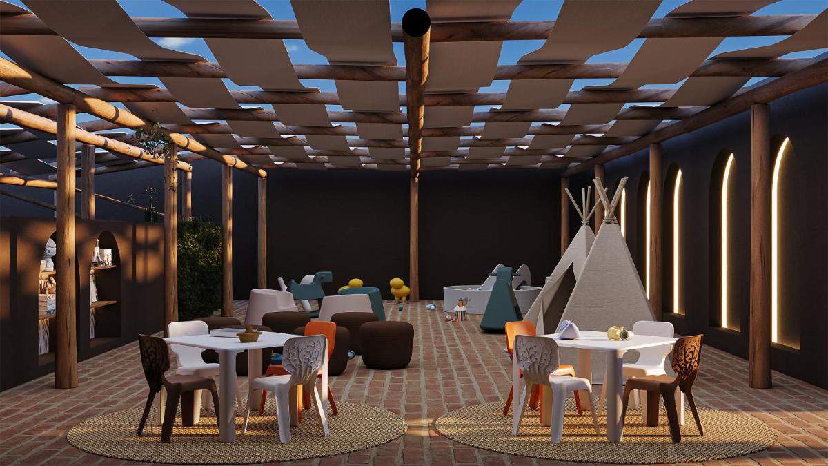 Uma área de estar em The Lince Ecorkhotel Évora