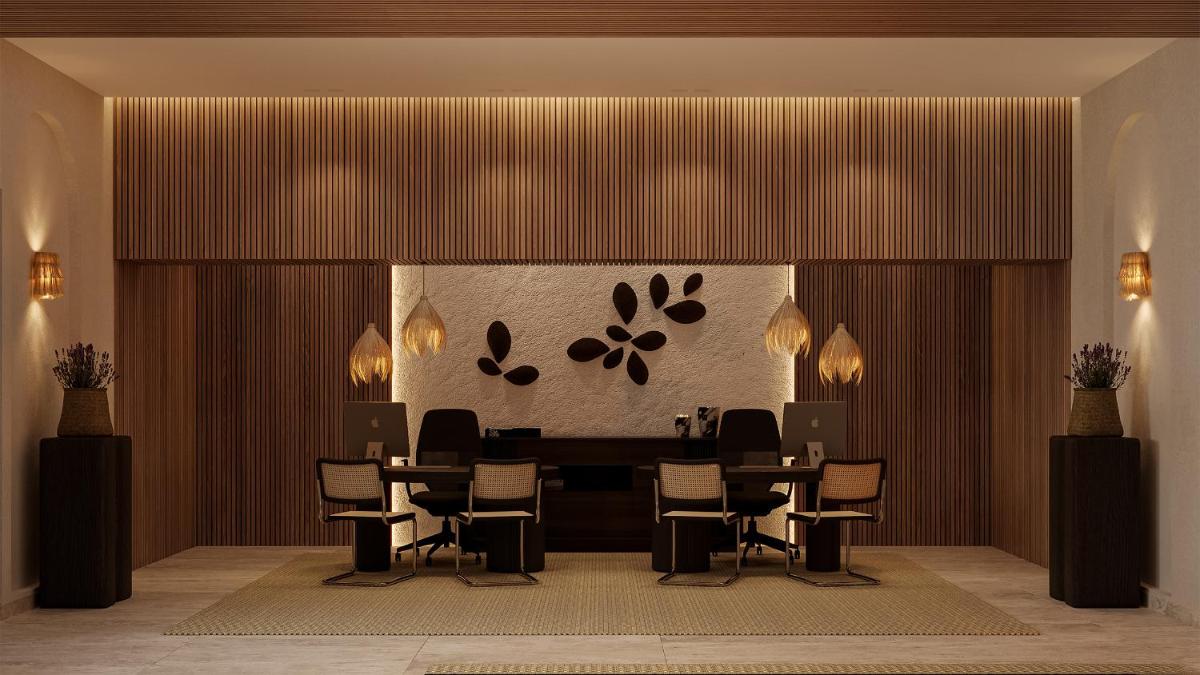 Uma área de estar em The Lince Ecorkhotel Évora