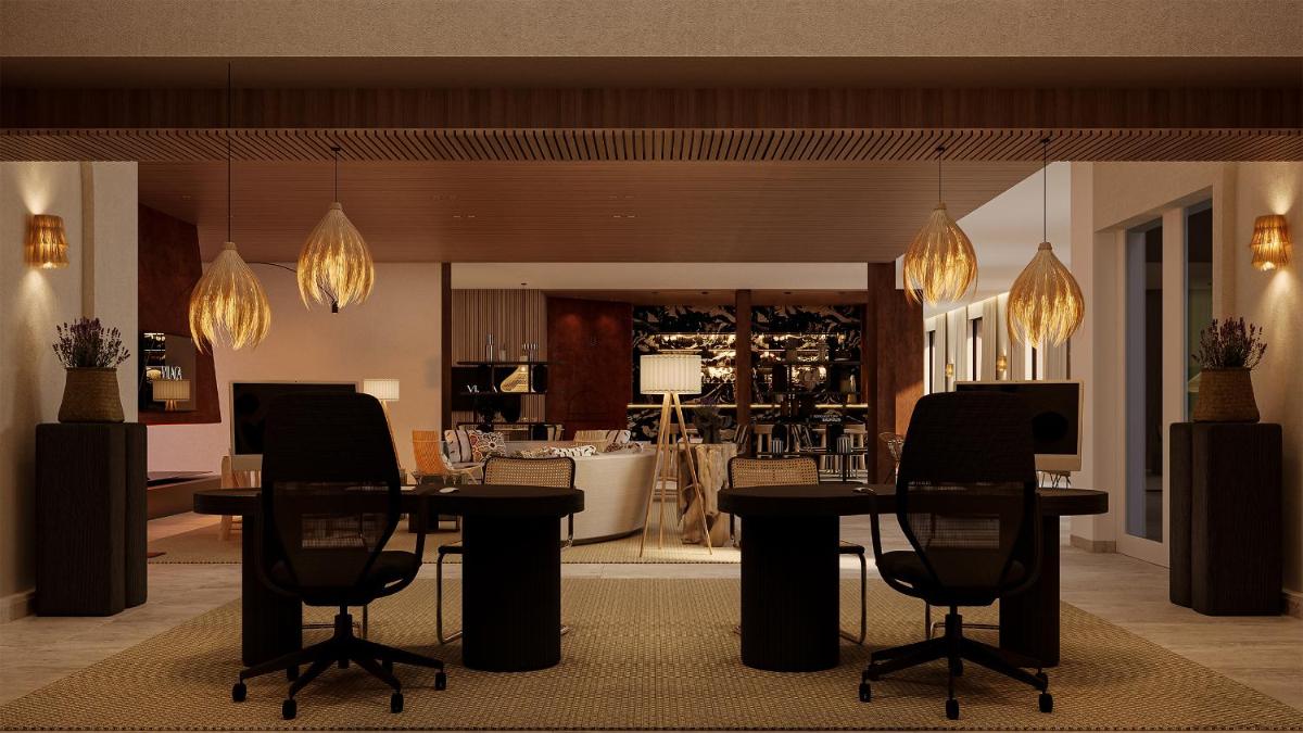 Uma área de estar em The Lince Ecorkhotel Évora