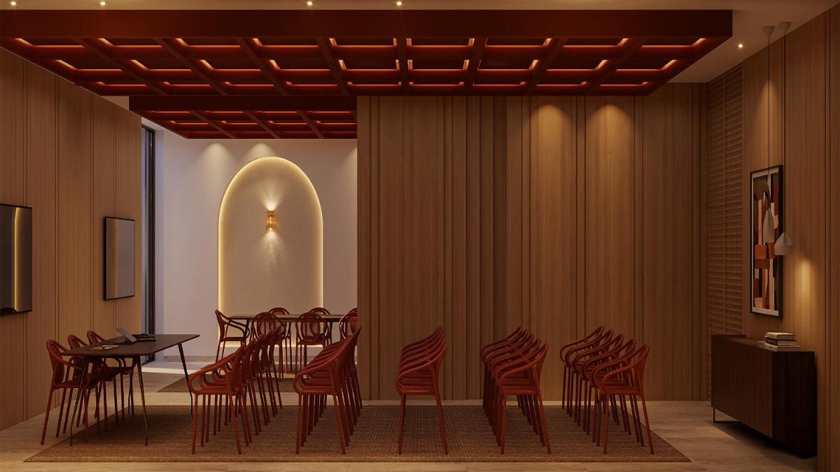 Uma área de estar em The Lince Ecorkhotel Évora