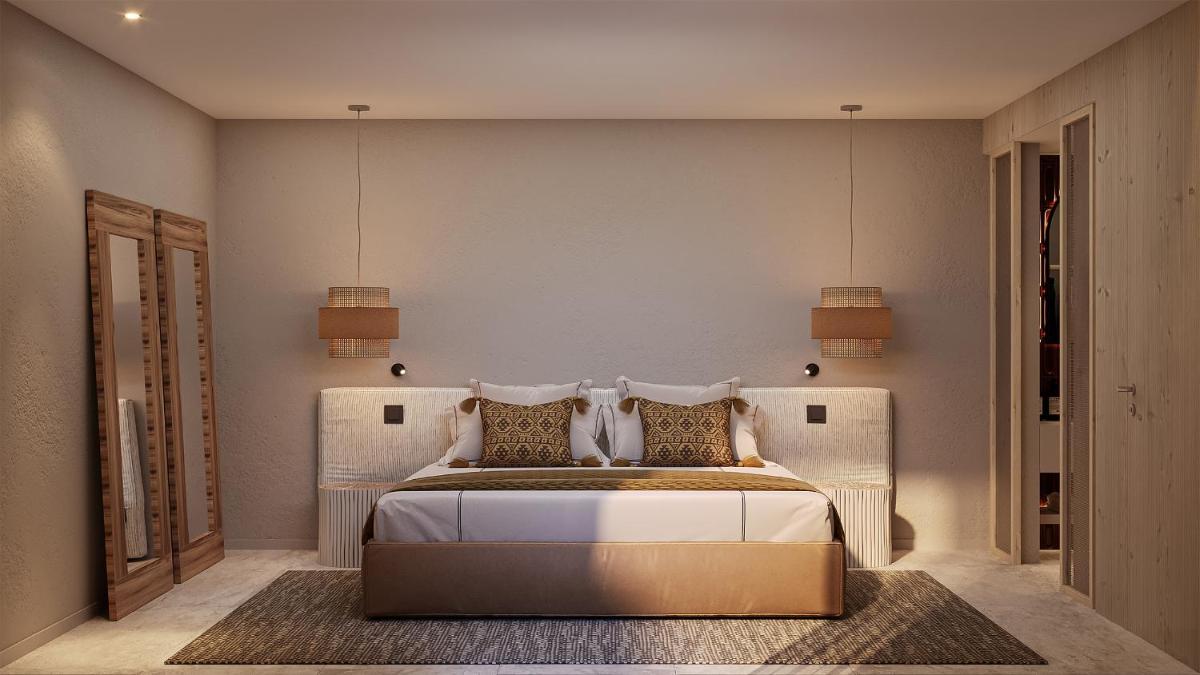 Uma cama ou camas num quarto em The Lince Ecorkhotel Évora