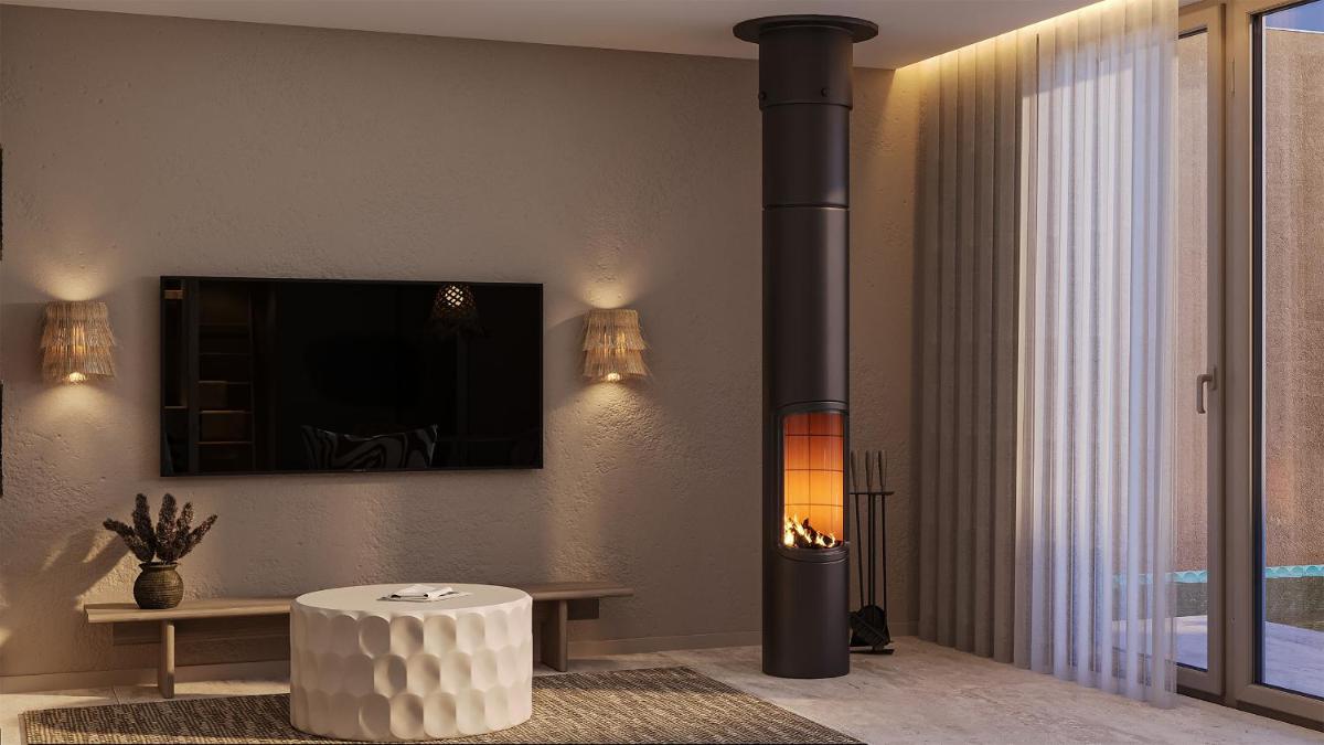 Uma televisão e/ou sistema de entretenimento em The Lince Ecorkhotel Évora