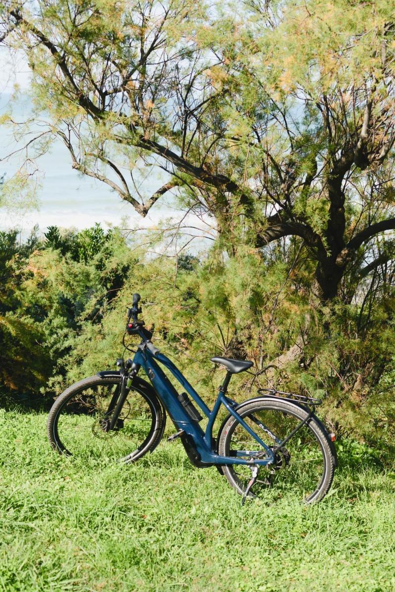 Vélo sur le terrain de l'établissement Les Frères Ibarboure - Hôtel 4 étoiles, Spa extérieur sensoriel et Restaurant étoilé à Bidart ou dans les environs