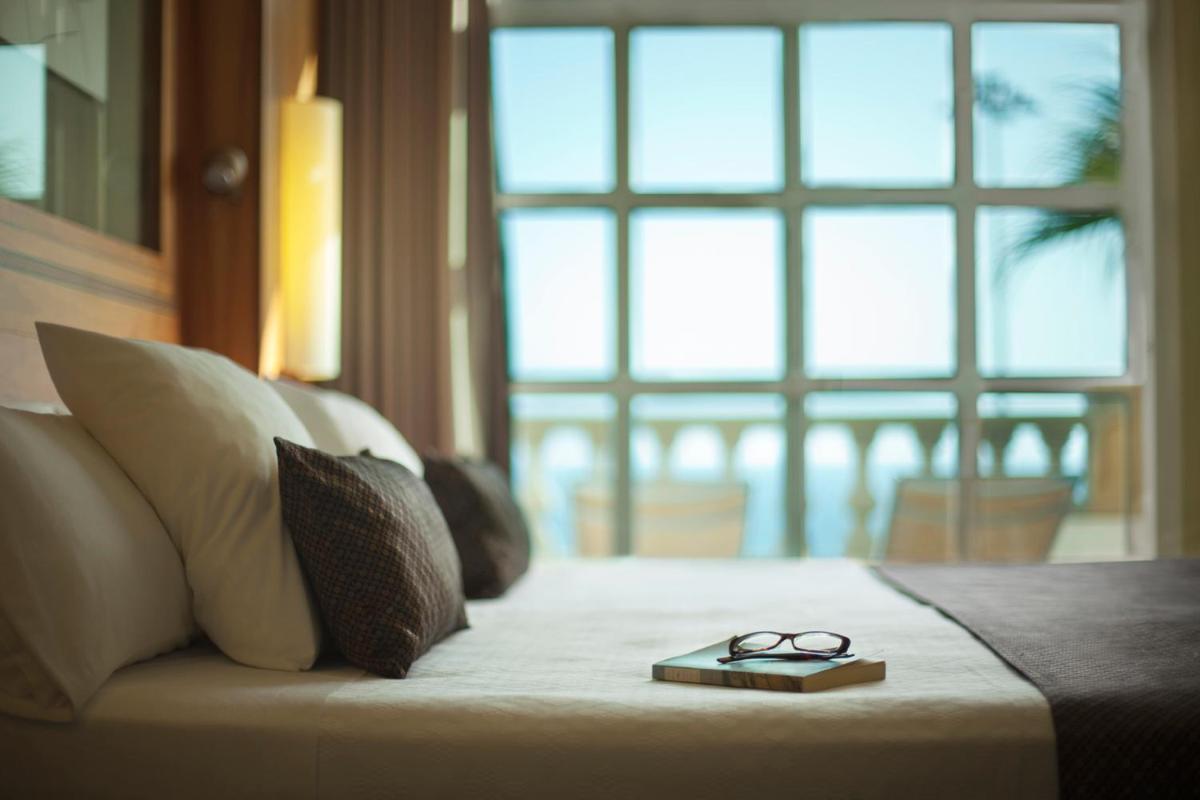 Cama o camas de una habitación en Adrián Hoteles Jardines de Nivaria