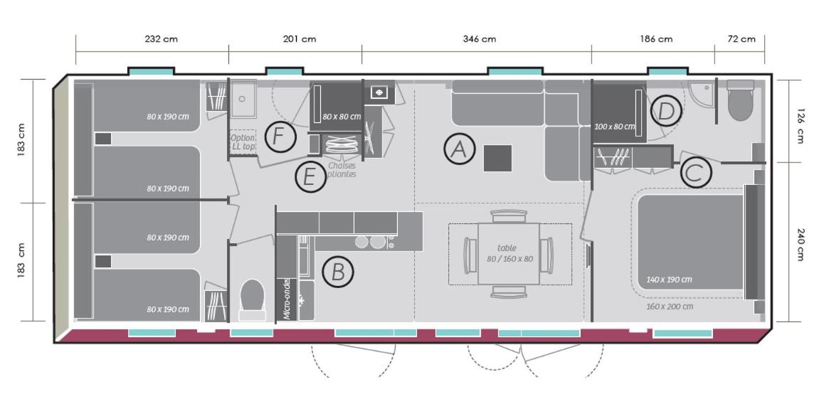 Plan de l'établissement Camping La Pinède