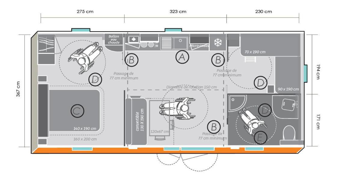 Plan de l'établissement Camping La Pinède