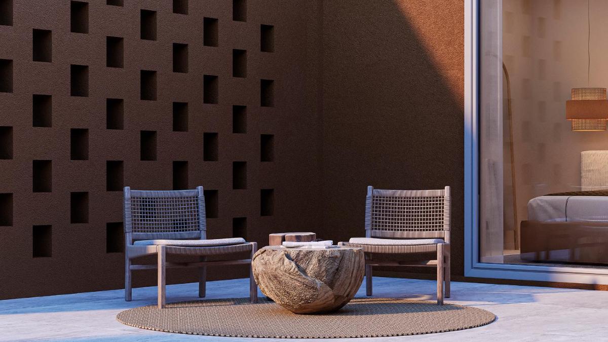 Uma área de estar em The Lince Ecorkhotel Évora
