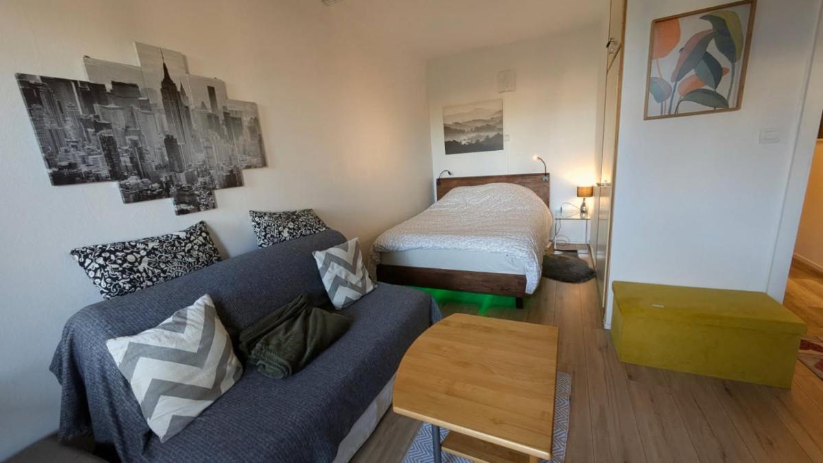 Studio RDC calme avec parking fermé près autoroute et tram C - Hizvo
