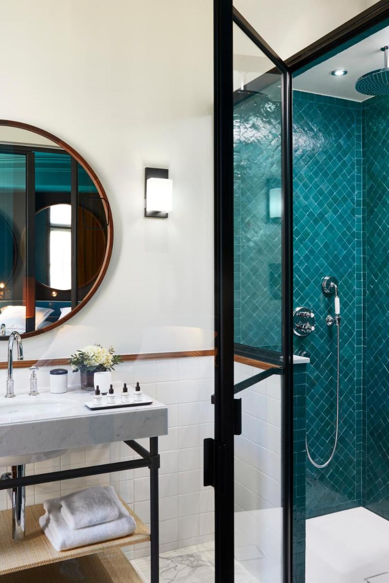 Salle de bains dans l'établissement Le Roch Hotel & Spa